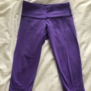 Lululemon W.U Crop Purple Chevron